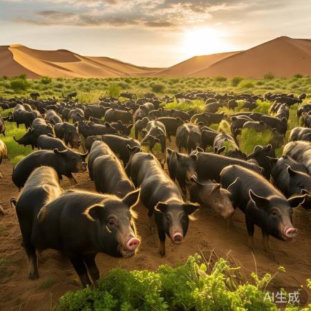 沙漠黑猪创绿奇迹