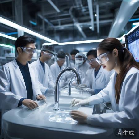 科研人员研发创新冲水箱技术