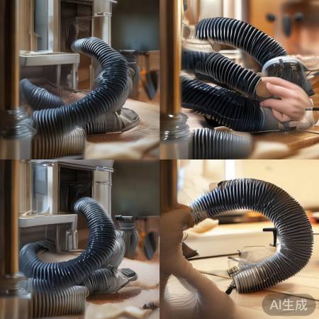 软管安装勿弯急，密封防油烟