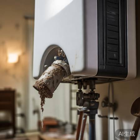 壁挂炉进水阀堵，缺水故障