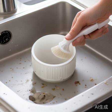 清洁滤网，轻柔刷洗