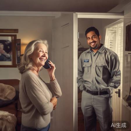 “盼盼防盗门，服务贴心暖人心”