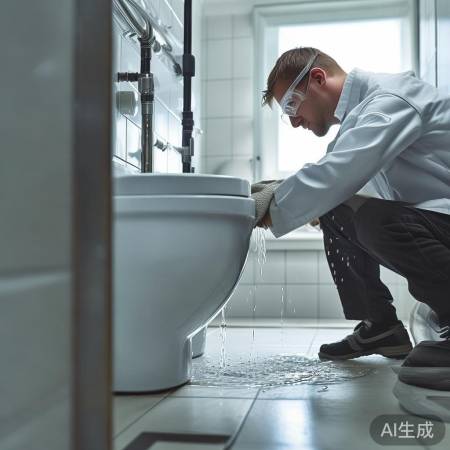 安装不当致马桶漏水