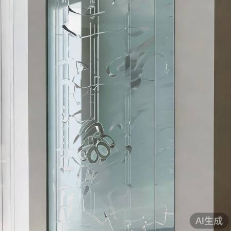 钢化玻璃门，安全美观隐私。