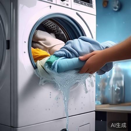 滚筒洗衣机清洗时取出衣物