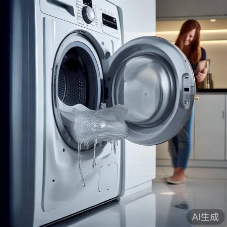 洗衣机安装成功，检查运行。