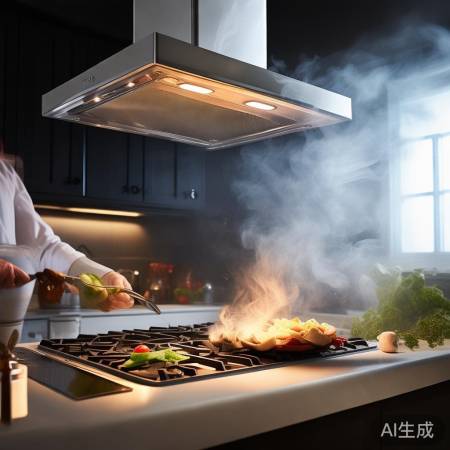 油烟机吸力强，厨房无油烟