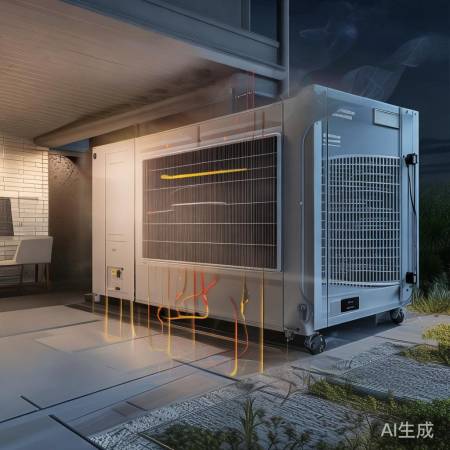 中央空调：大型热泵，室内热外排