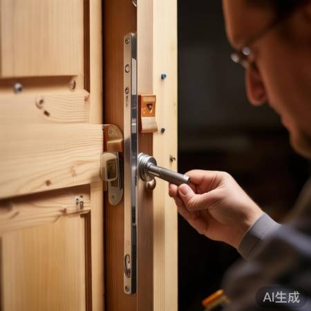 锁体安装需垂直水平