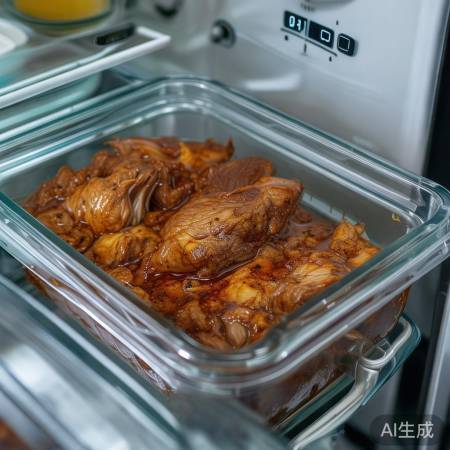 “鲜美卤肉，密封冷藏久”