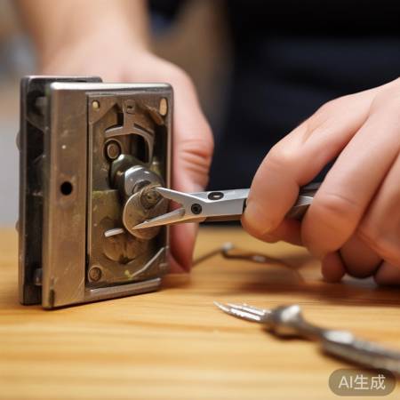 机械故障，轻柔清理锁芯