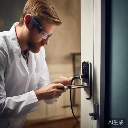 智能锁电源连接，按说明操作