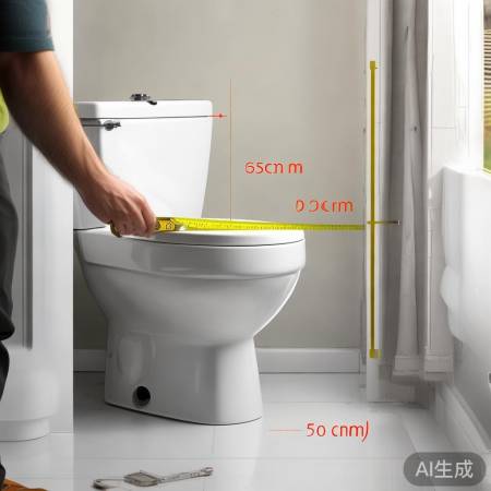 测量马桶尺寸，留50cm空间