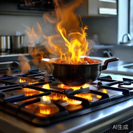 猛火燃气灶，煮面如跳舞精灵