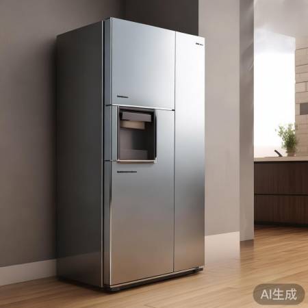 简约银色冰箱，家居时尚之选