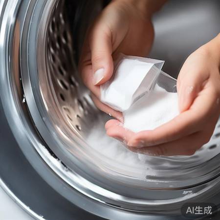 小苏打清洁洗衣机内桶