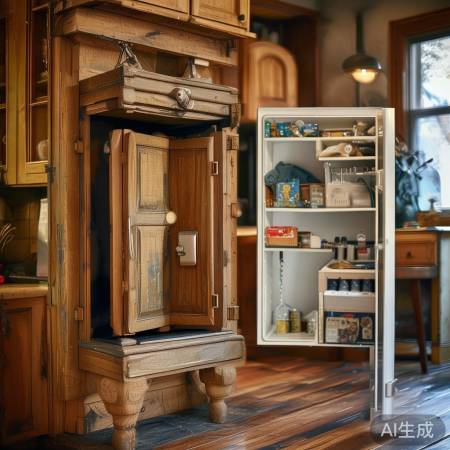 家用隔层柜宜存贵重，挂肉柜适存