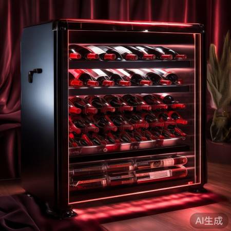 红酒柜带灯，品酒赏美
