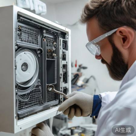 拆壁挂炉，注意螺丝