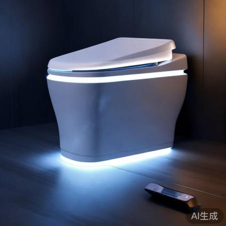 智能马桶盖，遥控启动。