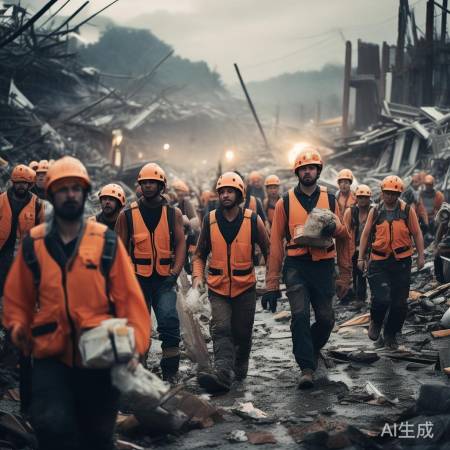 救援队抵达，齐心协力渡难关