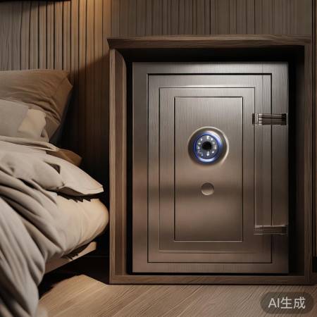 床头柜带报警保险柜