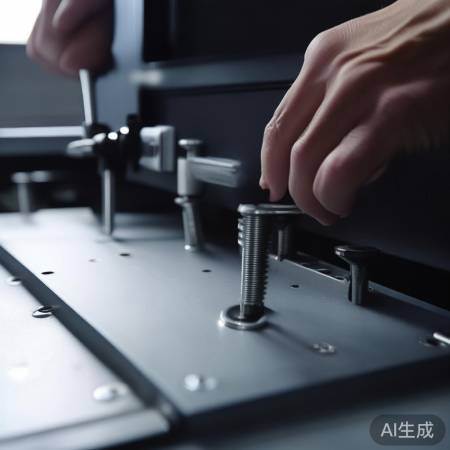 保险柜四角螺丝固定