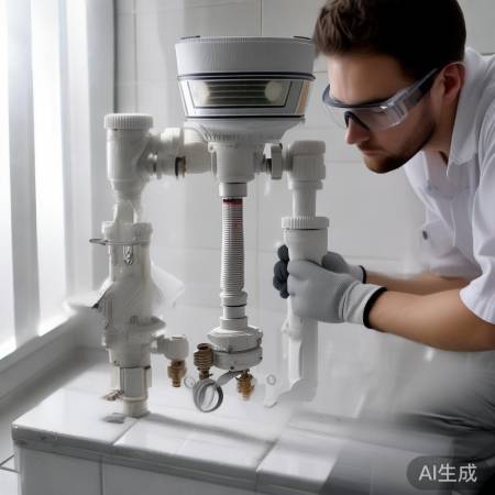 三角阀安装，注意接口防漏