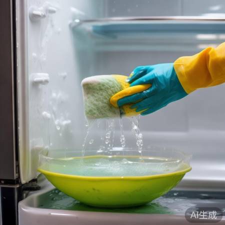 轻松除味，擦洗冰箱内。