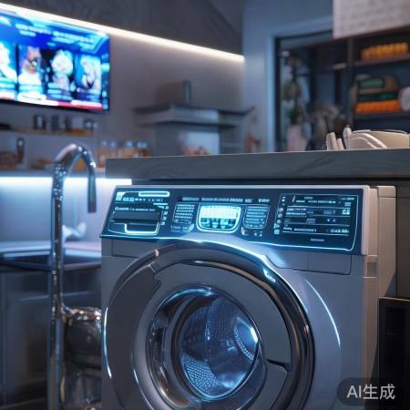 智能洗衣机，语音操控看电影
