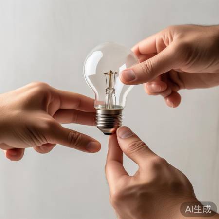 正确安装新灯管