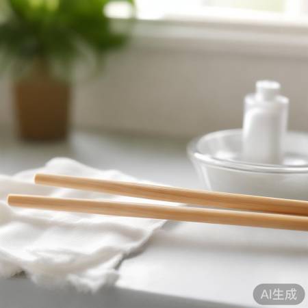 筷子掉色可轻擦或牙膏刷洗