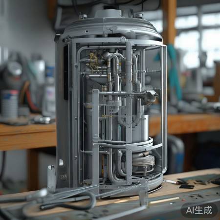 拆解热水器中