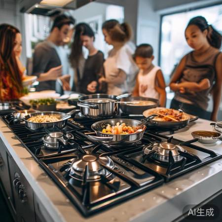 大灶烹饪,场面壮观