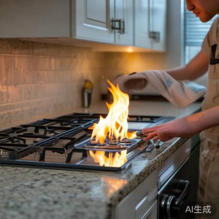 燃气灶冒火隐患，及时解决保安全