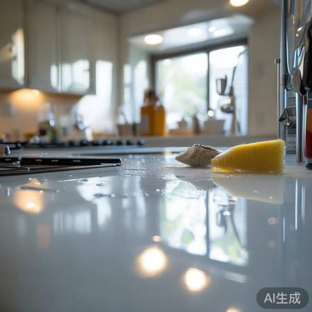 清洁灶台步骤二