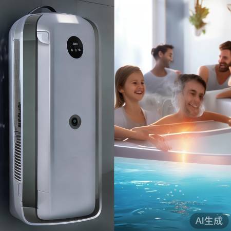 “皇能空气能热水器,省心省电神