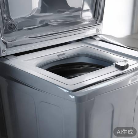 洗衣机盖一按开,记得关门防漏水