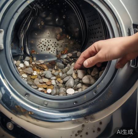 洗衣机里的小石子/硬币卡住