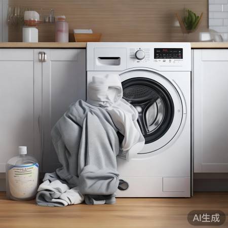 洗衣机别成衣服堆