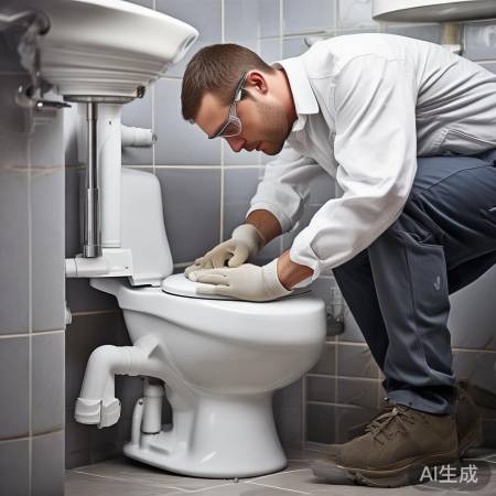 拆卸马桶连接管